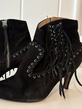 IRO Suede fringed ankle boot